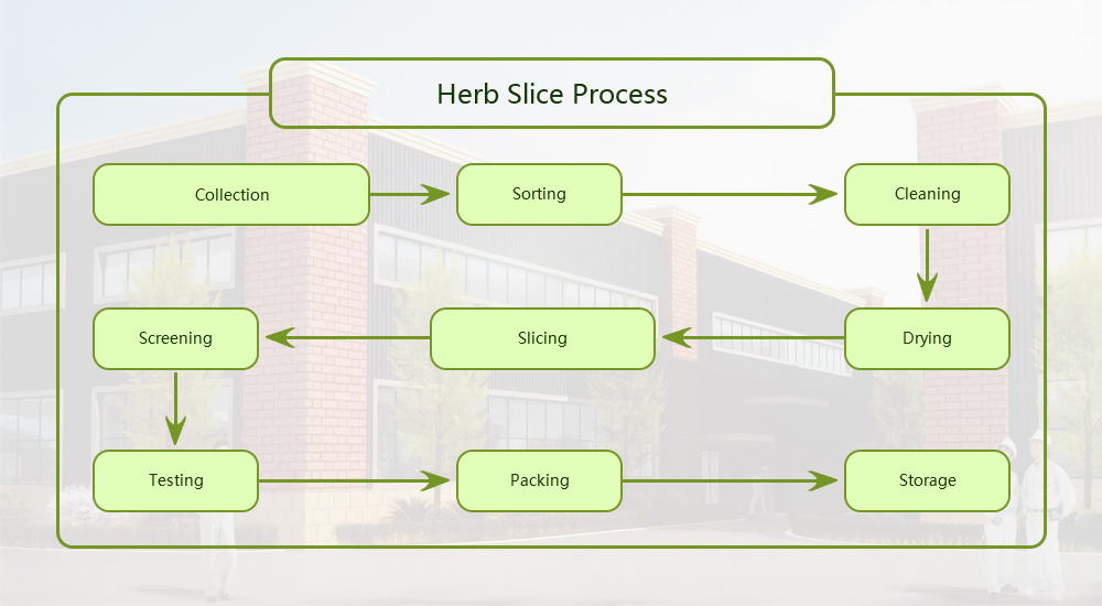 Herb slice process